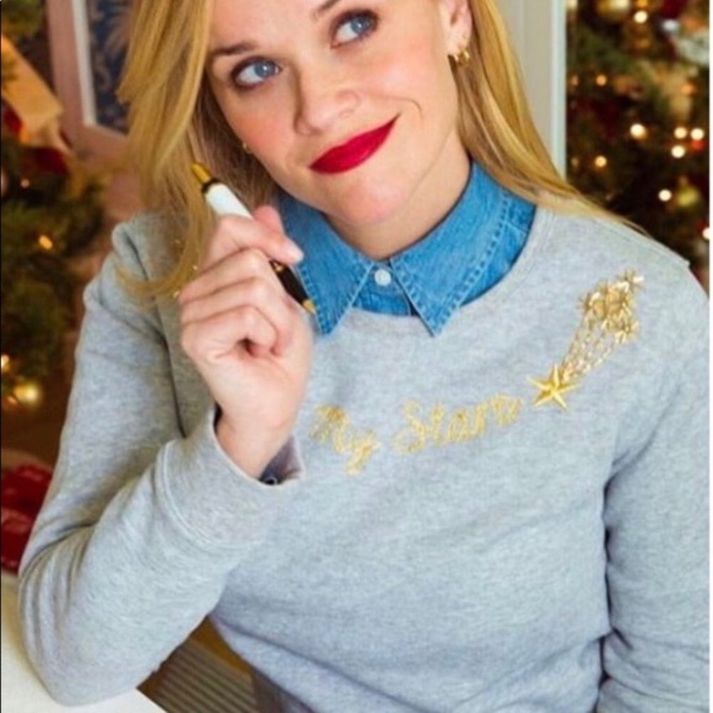 Draper James "Oh My Stars" Beaded Sweatshirt